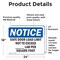 Signmission Safe Floor Load Limit Not To Exceed_Lbs, 24 in W x Rectangle, Vinyl Decal OS-2PACK-NS-D-1824-L-16506 - alternate 5
